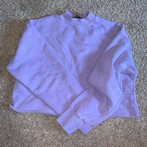 Lavender crop top sweatshirt